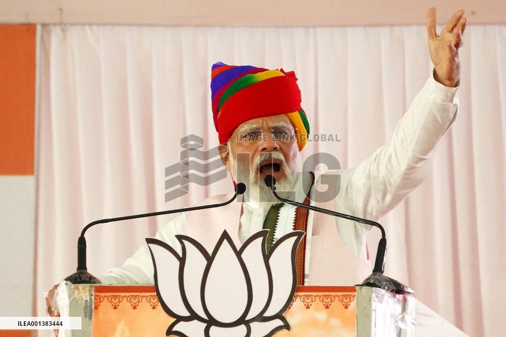 PM Modi Addresses Public Meeting In Ajmer - India