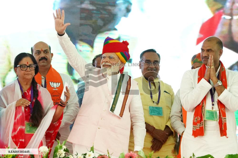 PM Modi Addresses Public Meeting In Ajmer - India