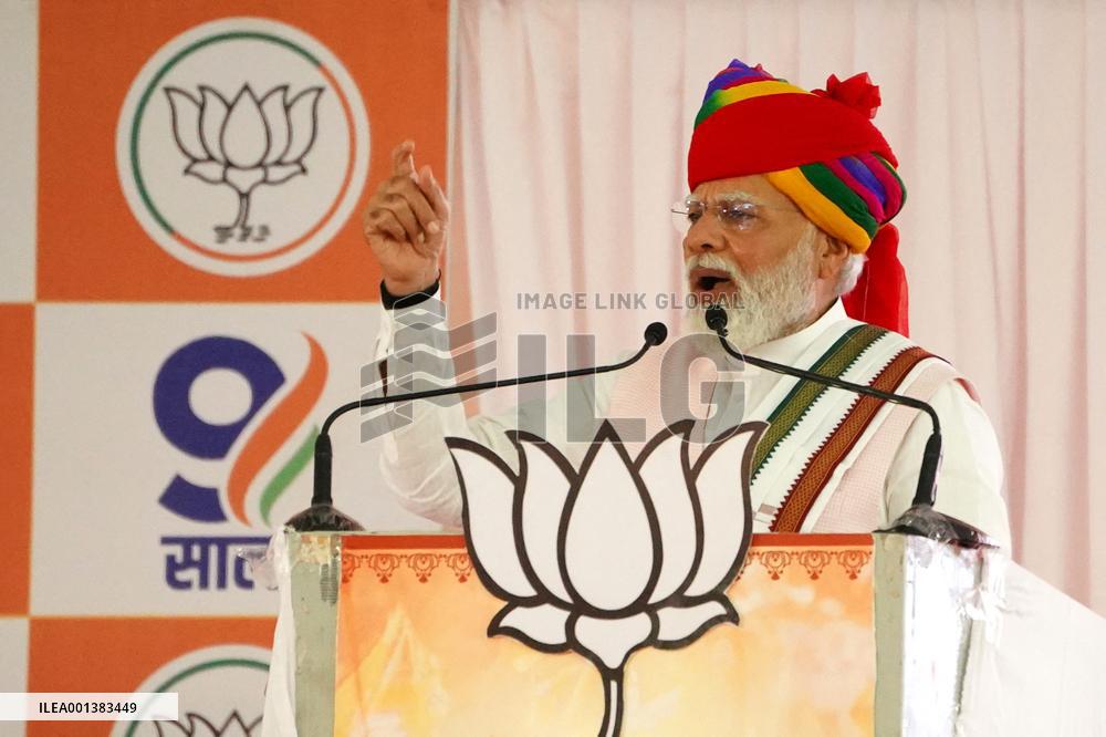 PM Modi Addresses Public Meeting In Ajmer - India