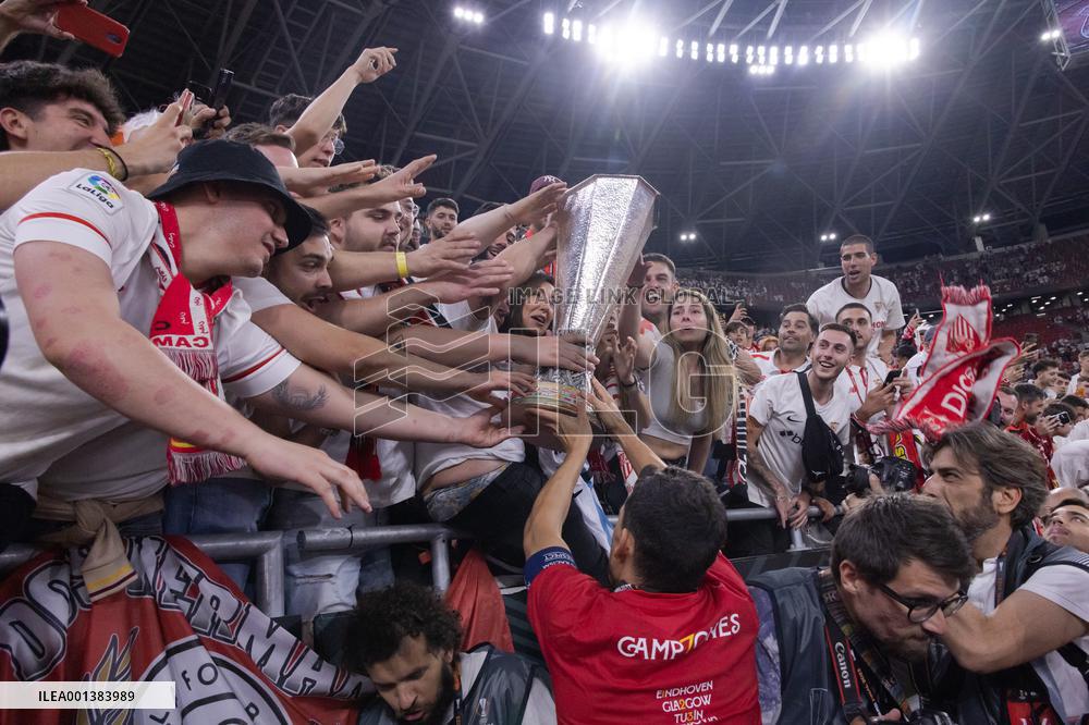 (SP) HUNGARY-BUDAPEST-FOOTBALL-EUROPA LEAGUE 2023-AS ROMA VS SEVILLA FC