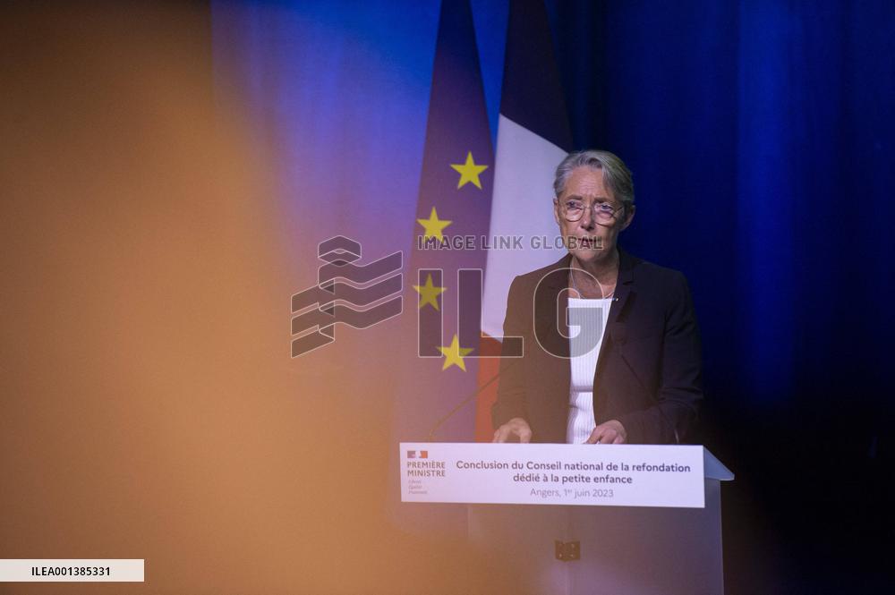 Elisabeth Borne At National Refoundation Council Dedicated To Early Childhood - Angers