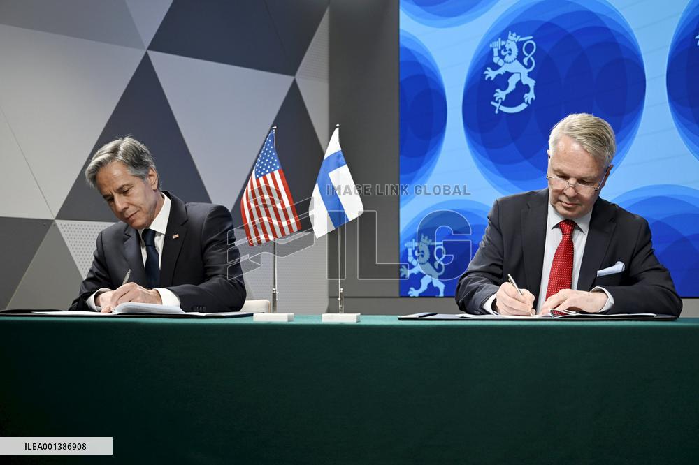 US Secretary of State Antony Blinken visiting Helsinki