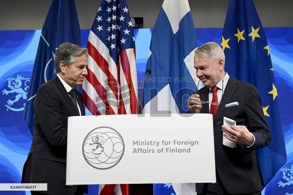 US Secretary of State Antony Blinken visiting Helsinki