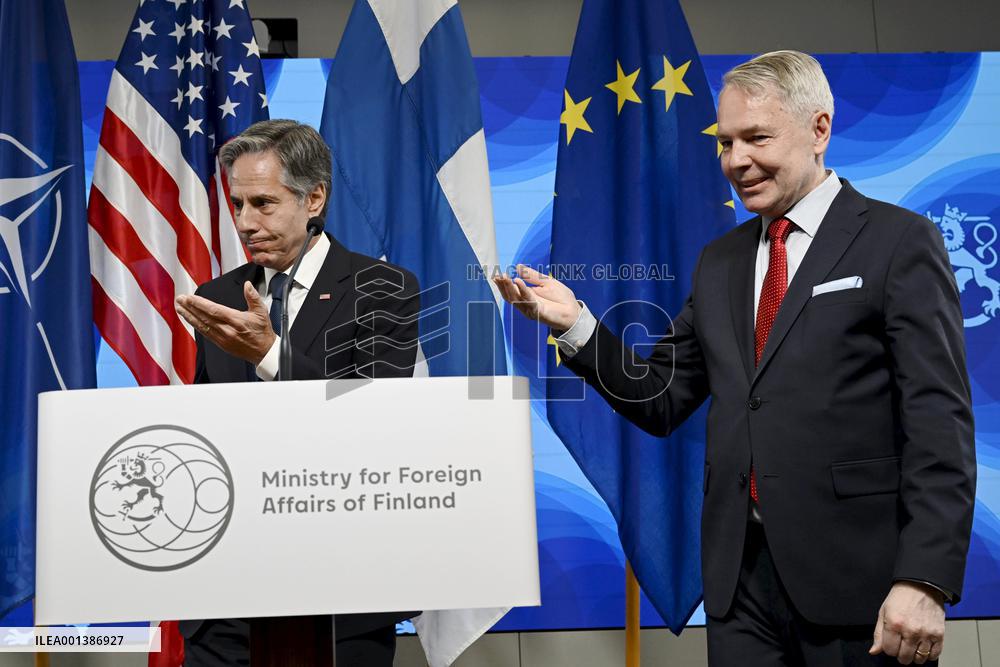US Secretary of State Antony Blinken visiting Helsinki