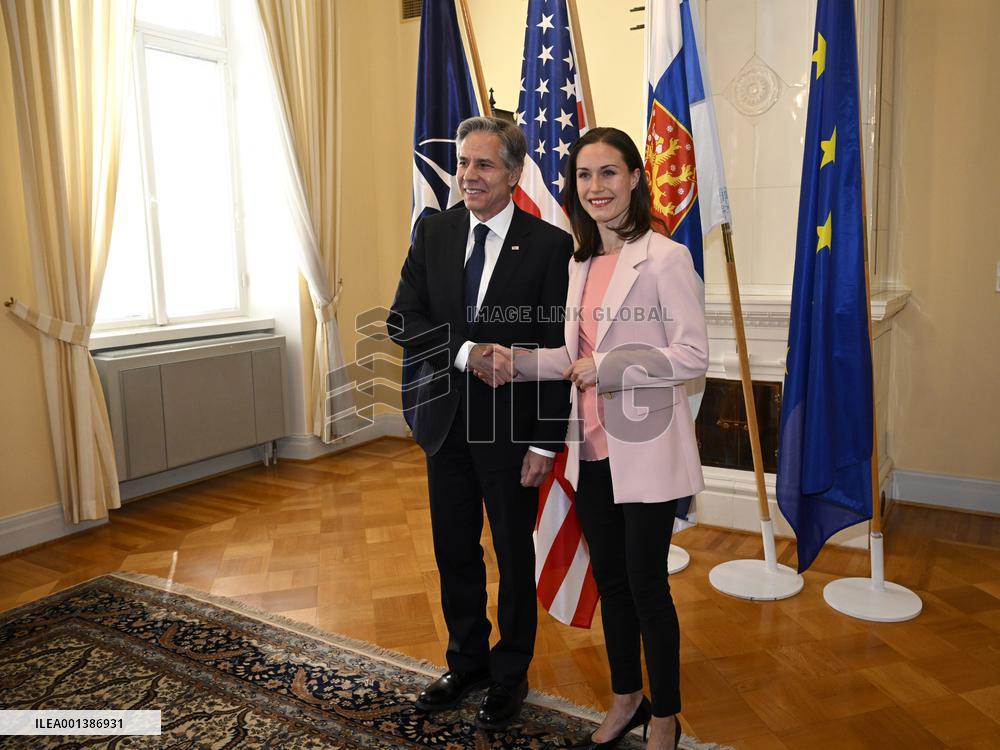 US Secretary of State Antony Blinken visiting Helsinki