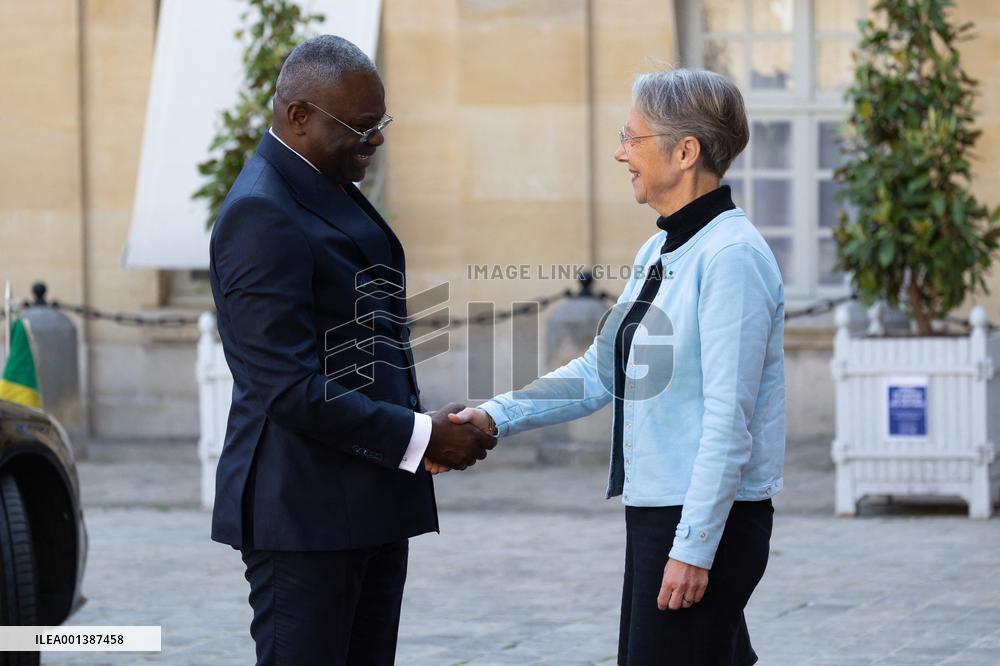 Elisabeth Borne Meets With Anatole Collinet Makosso - Paris