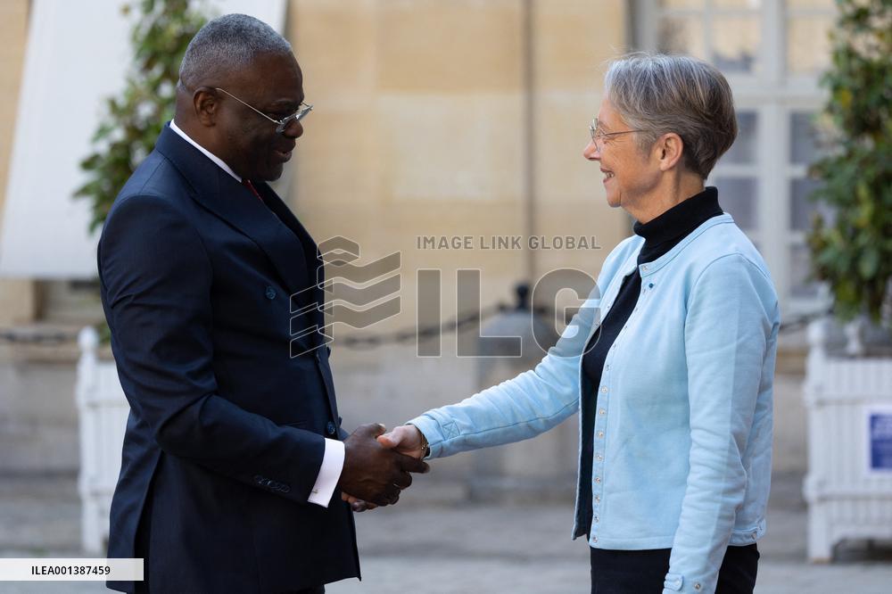 Elisabeth Borne Meets With Anatole Collinet Makosso - Paris