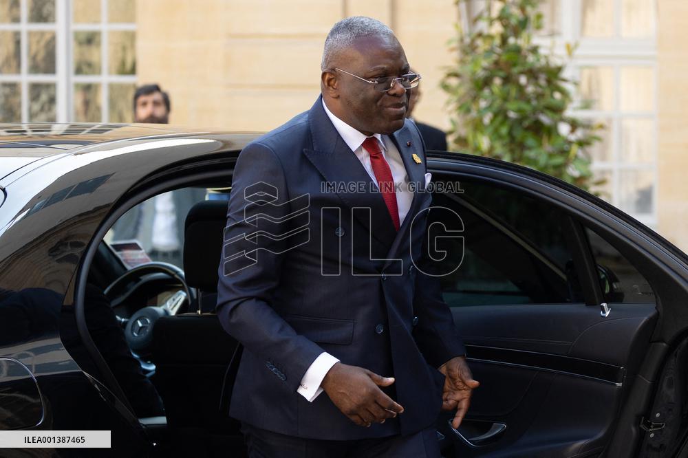 Elisabeth Borne Meets With Anatole Collinet Makosso - Paris