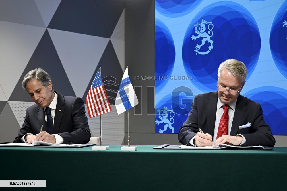 US Secretary of State Antony Blinken visiting Helsinki