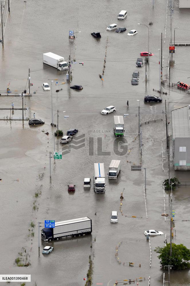 Heavy rain in Japan