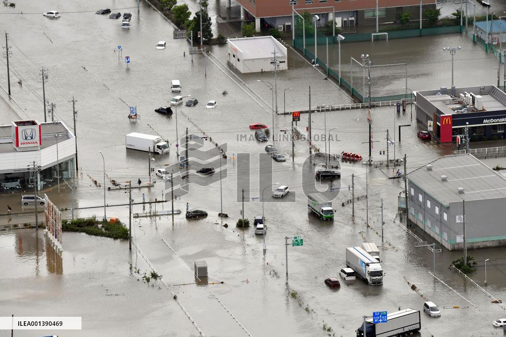 Heavy rain in Japan
