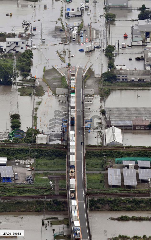 Heavy rain in Japan