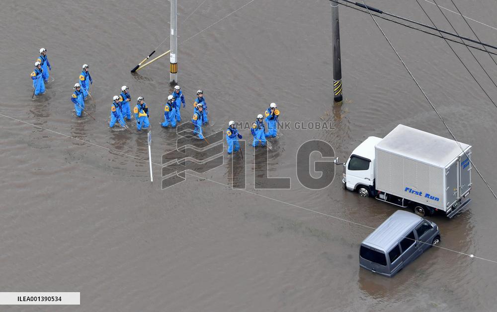 Heavy rain in Japan