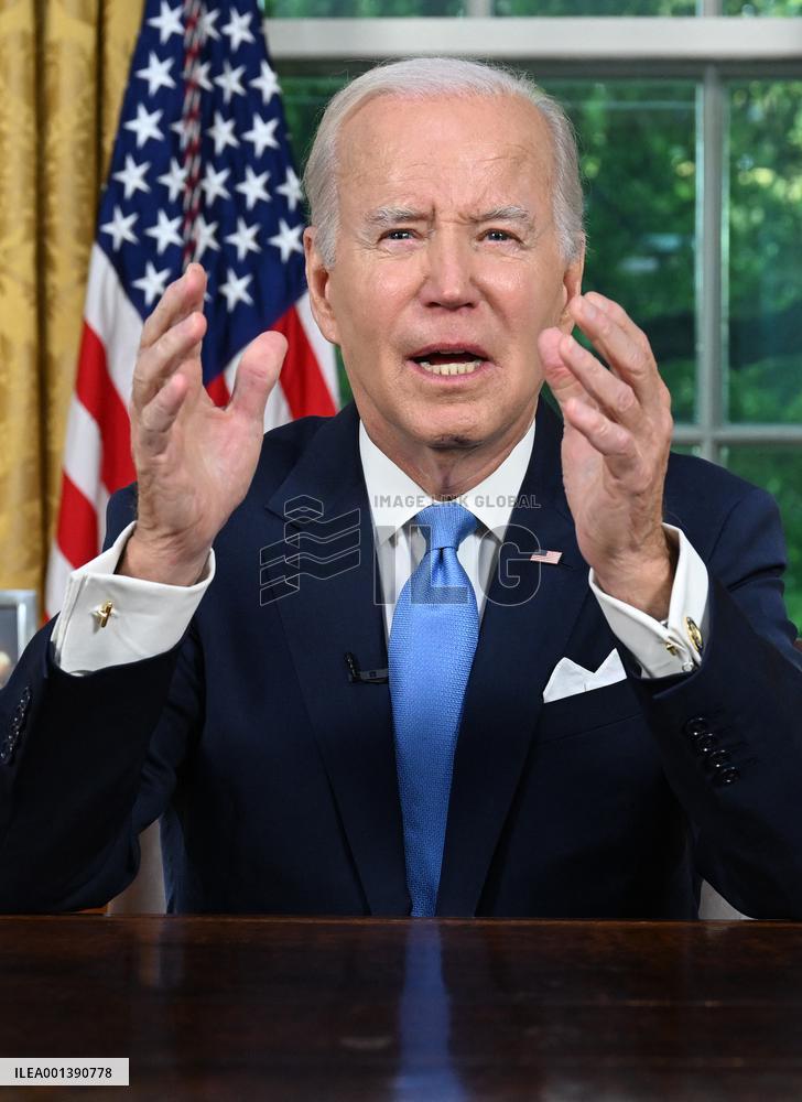 Joe Biden Makes Oval Office Statement on Budget Agreement in Washington