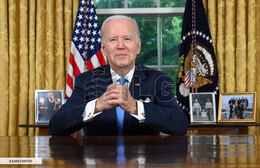 Joe Biden Makes Oval Office Statement on Budget Agreement in Washington