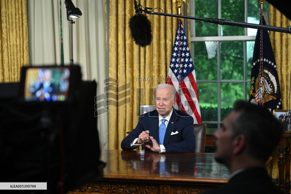 Joe Biden Makes Oval Office Statement on Budget Agreement in Washington