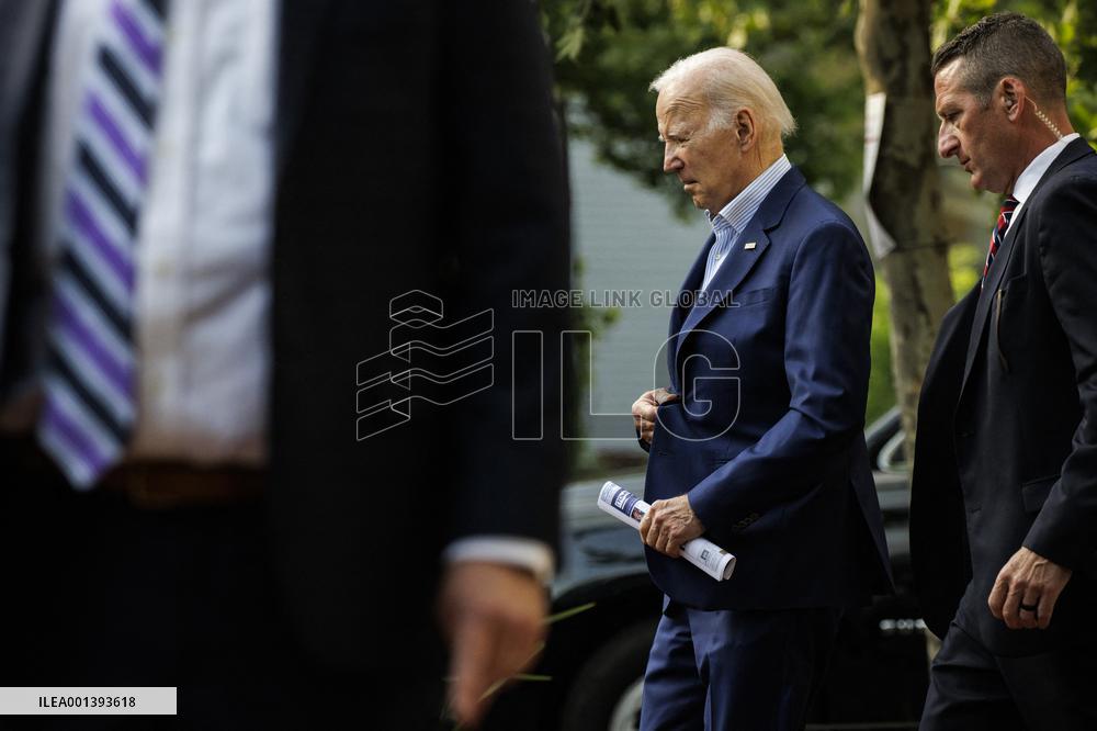 DC: President Biden Attends Mass in Georgetown