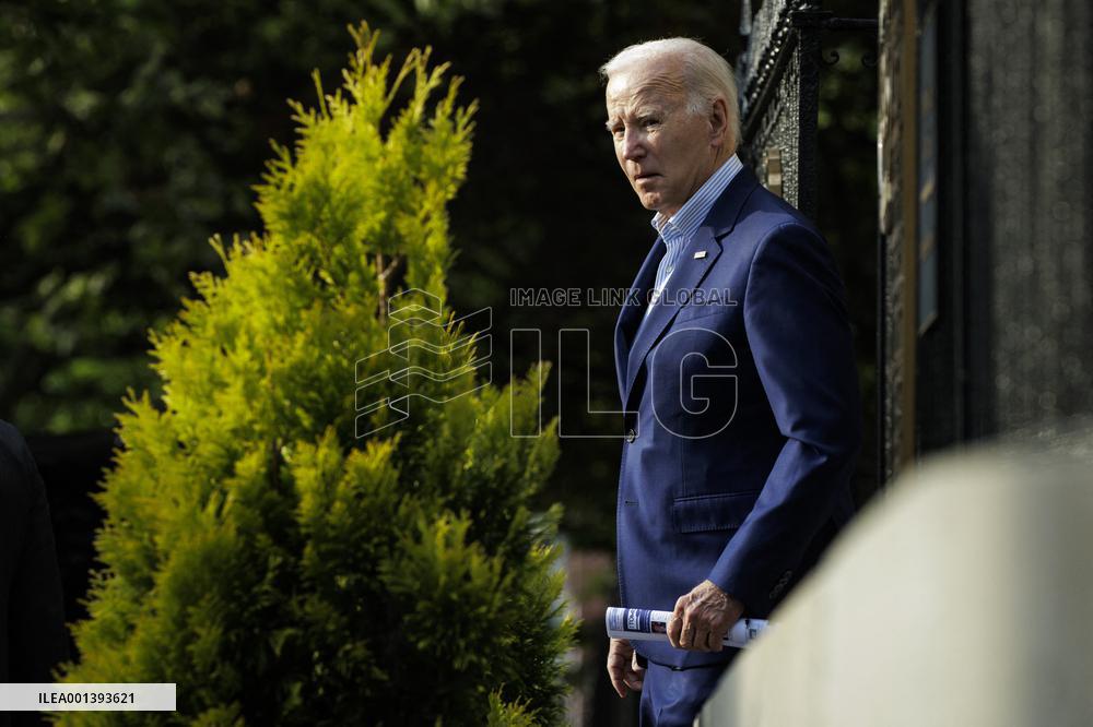DC: President Biden Attends Mass in Georgetown