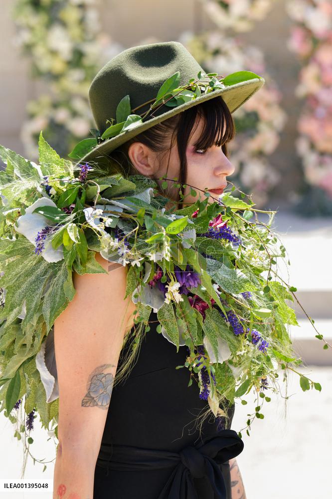 Floral Fashion Show At The Tuileries Garden - Paris