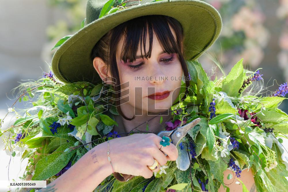 Floral Fashion Show At The Tuileries Garden - Paris