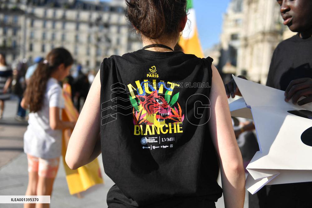 Inauguration Of Nuit Blanche Event By Anne Hidalgo - Paris