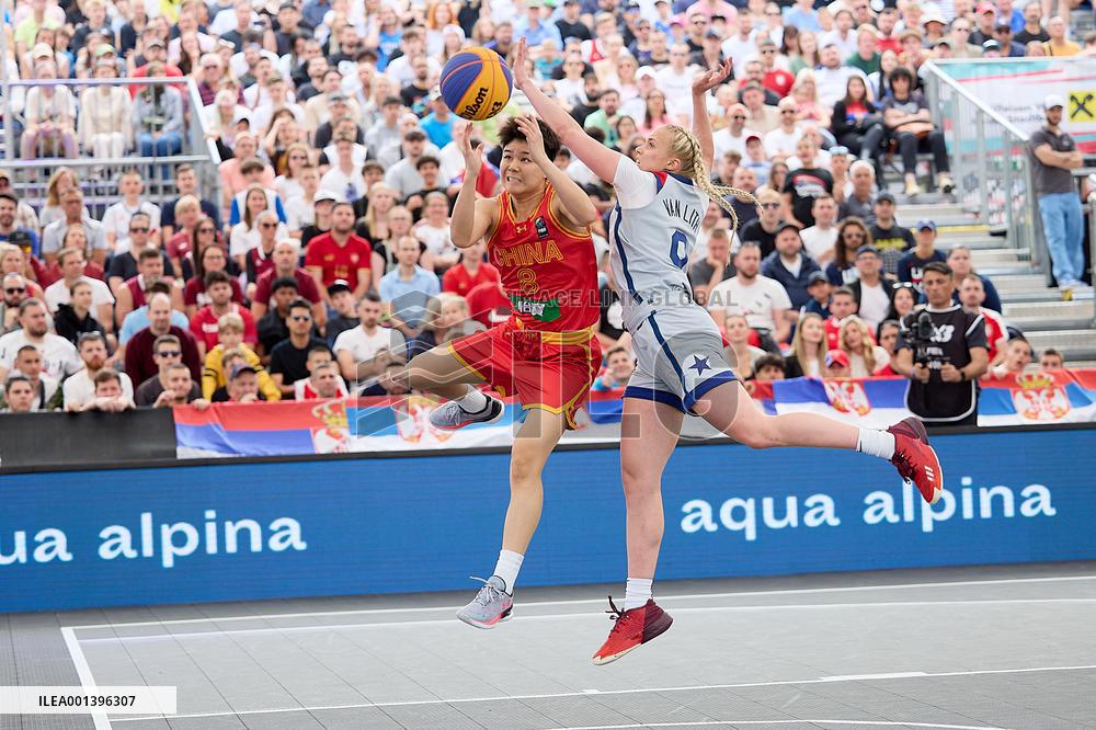 (SP)AUSTRIA-VIENNA-3X3 BASKETBALL-FIBA WORLD CUP-WOMEN-CHN VS USA