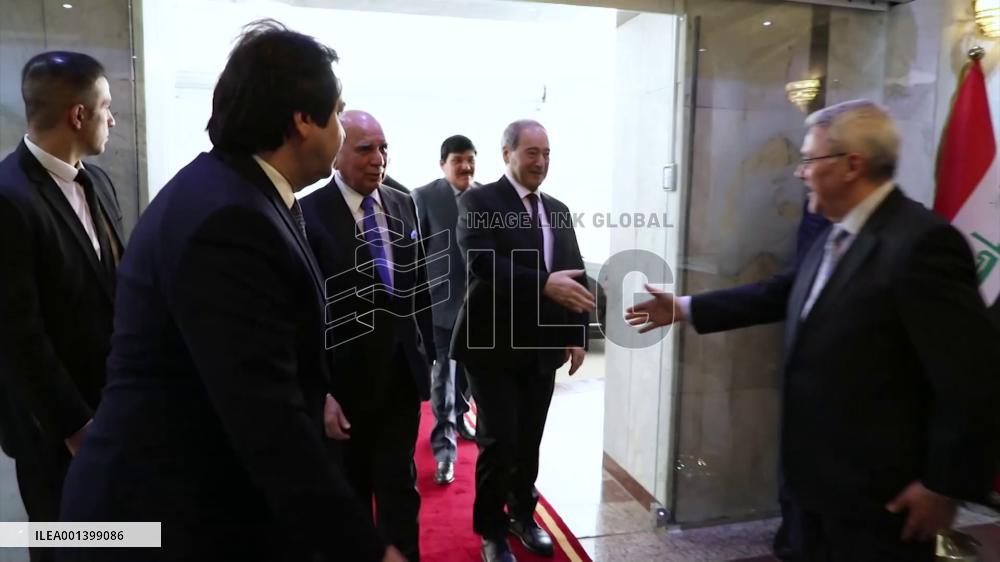 Iraqi leaders, Syrian FM vow to boost ties, cooperation