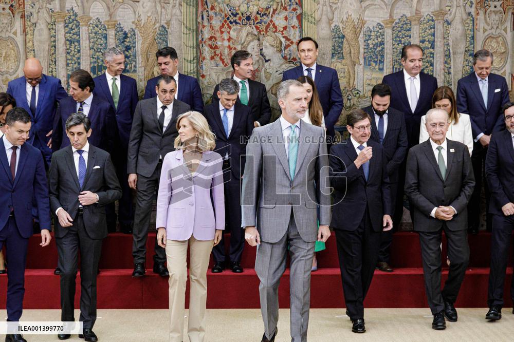 King Felipe Attends A Board Meeting Of The Cotec Foundation - Madrid