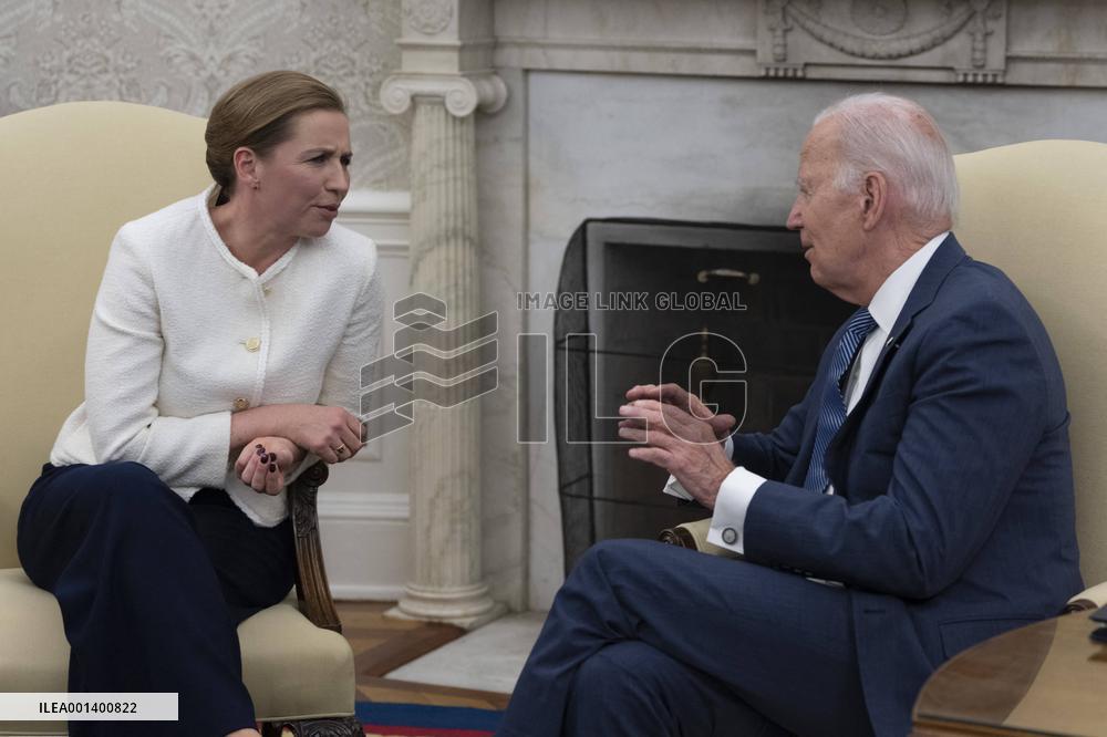 President Joe Biden meets with Prime Minister Mette Frederiksen of Denmark