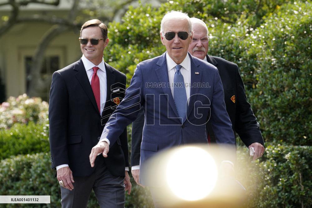 Joe Biden welcomes Kansas City Chiefs - Washington