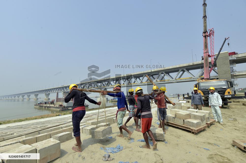 BANGLADESH-DHAKA-CHINESE-BUILT-PADMA BRIDGE-RIVER TRAINING