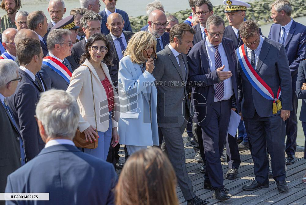 Emmanuel Macron Visit To Mont-Saint-Michel