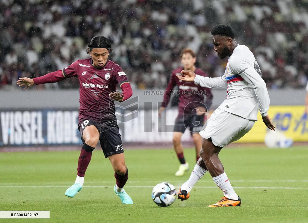 Football: Barcelona vs. Vissel Kobe friendly