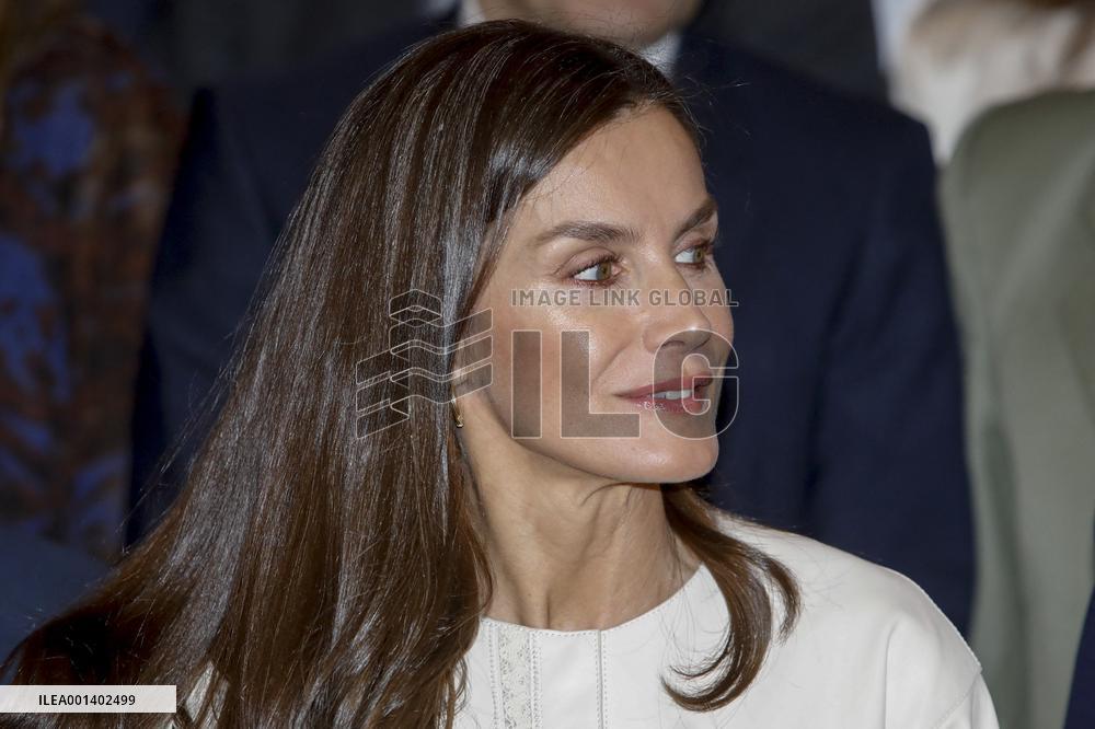 Queen Letizia Attends FAD Meeting - Madrid
