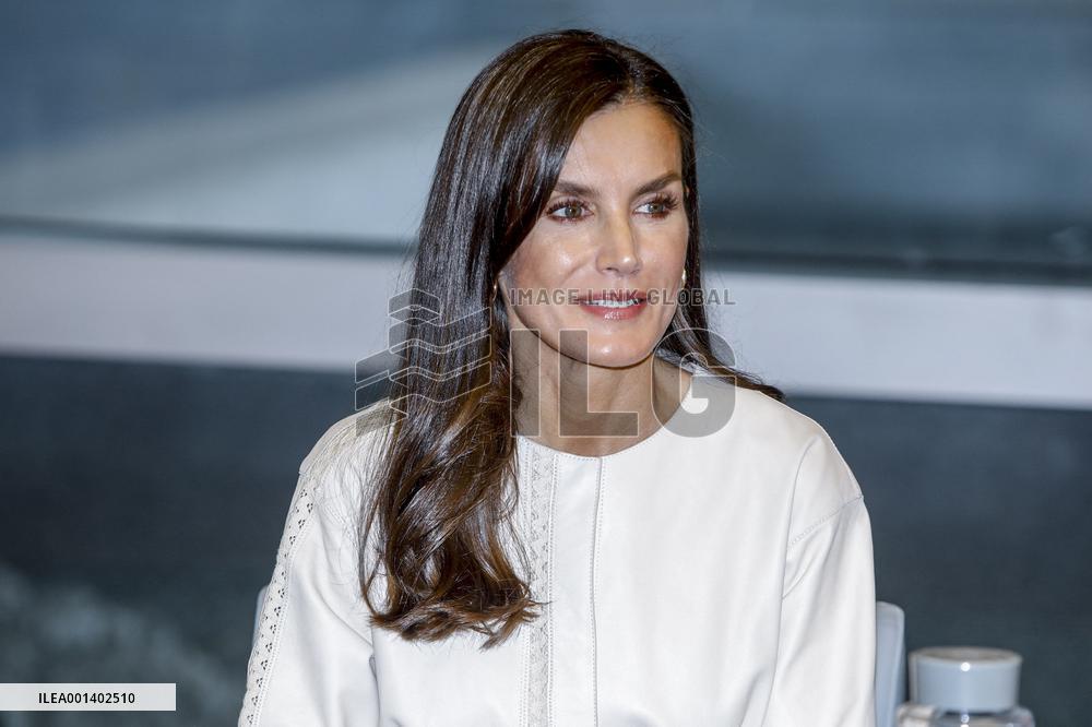 Queen Letizia Attends FAD Meeting - Madrid