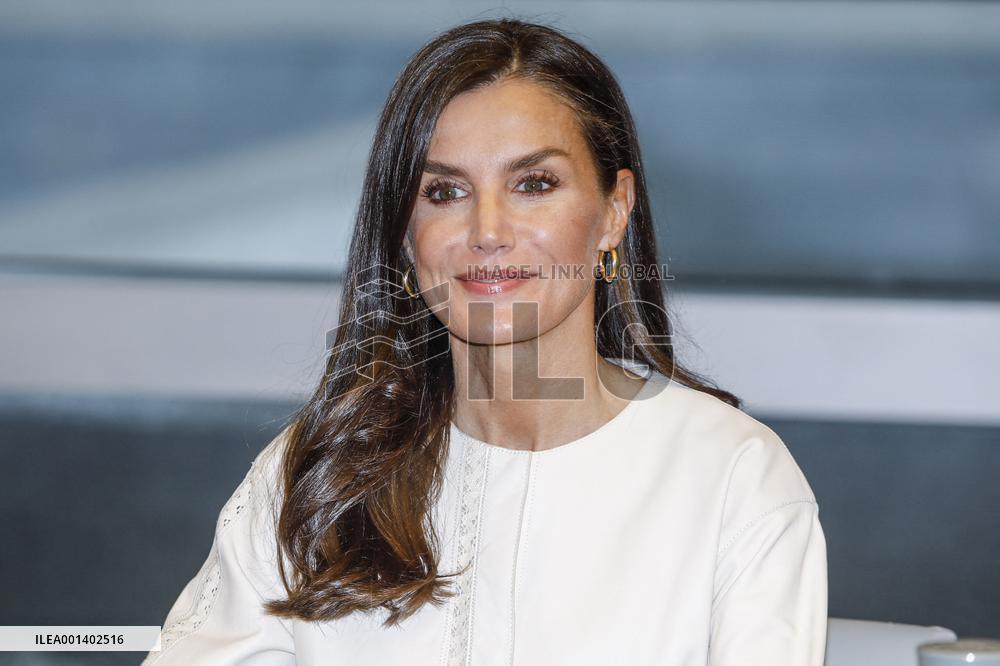 Queen Letizia Attends FAD Meeting - Madrid