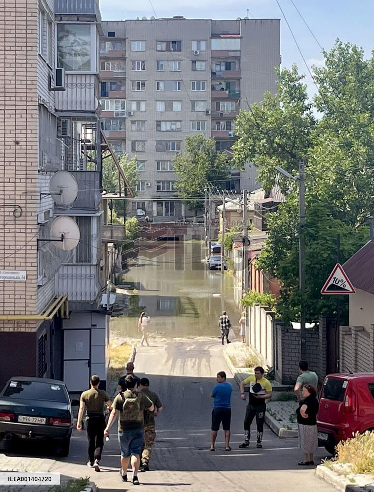 Flooded Kherson after dam breach