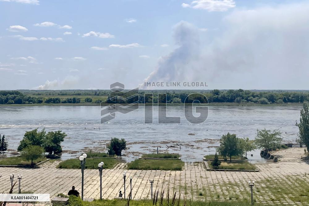 Flooded Kherson after dam breach