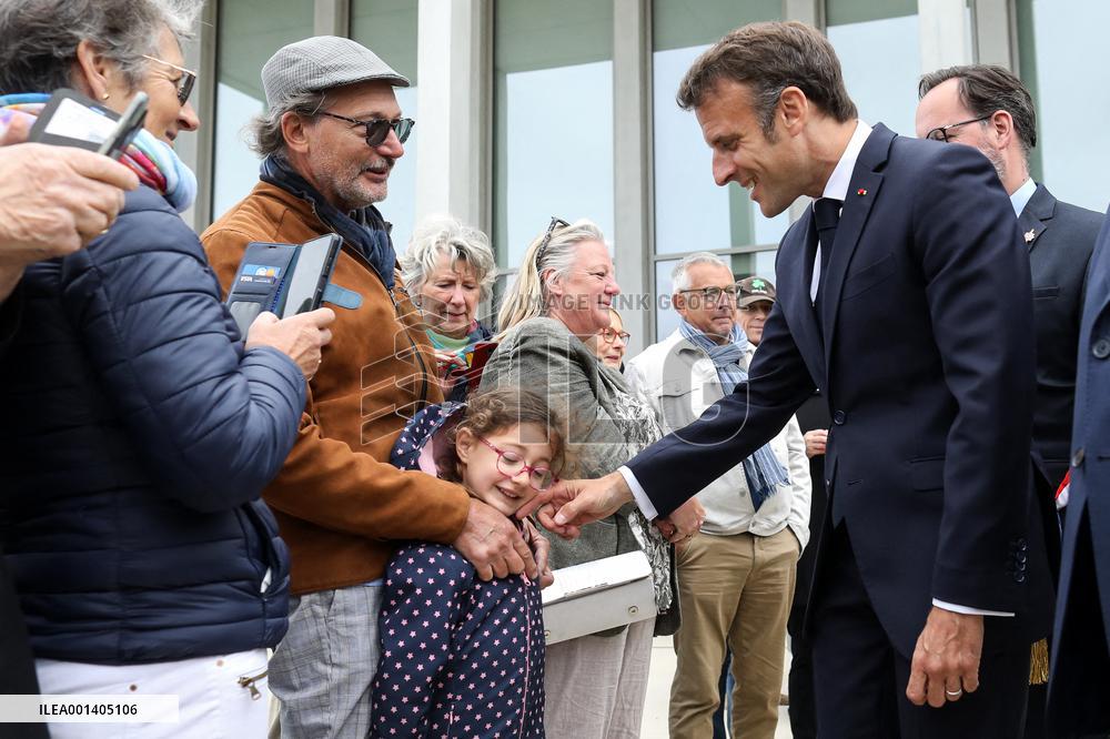 President Macron At D-Day 79th Anniversary - Colleville