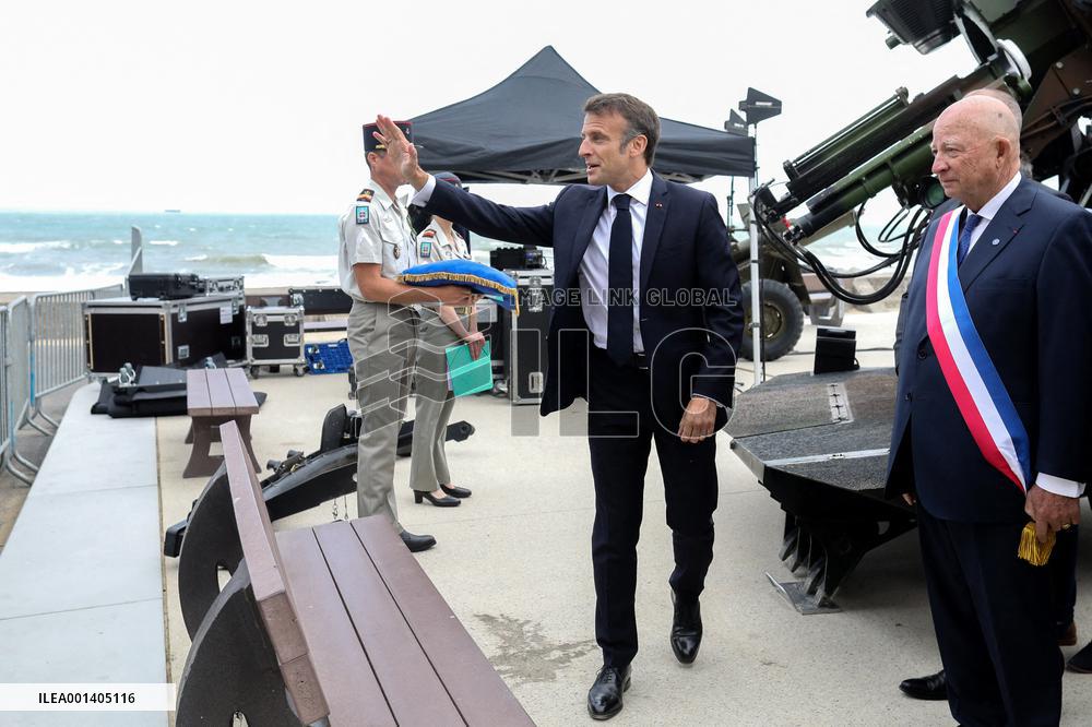 President Macron At D-Day 79th Anniversary - Colleville