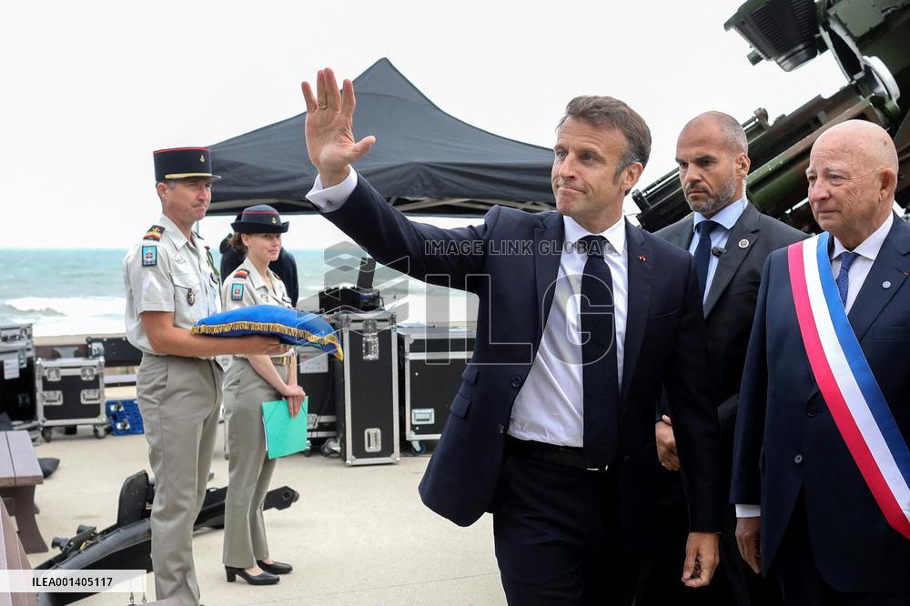 President Macron At D-Day 79th Anniversary - Colleville