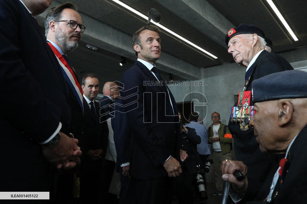 President Macron At D-Day 79th Anniversary - Colleville