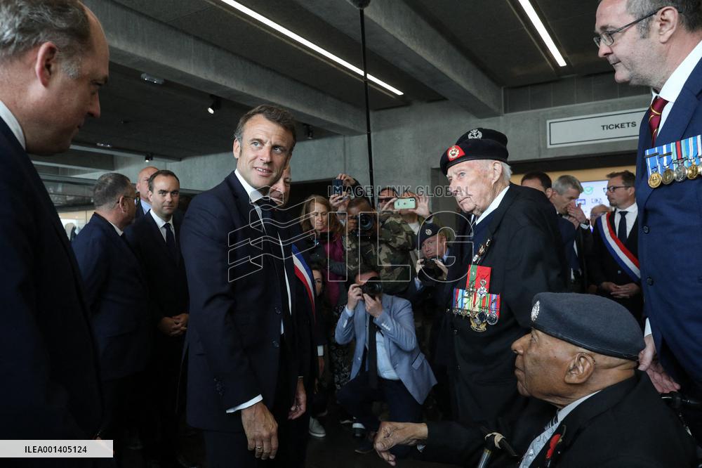 President Macron At D-Day 79th Anniversary - Colleville