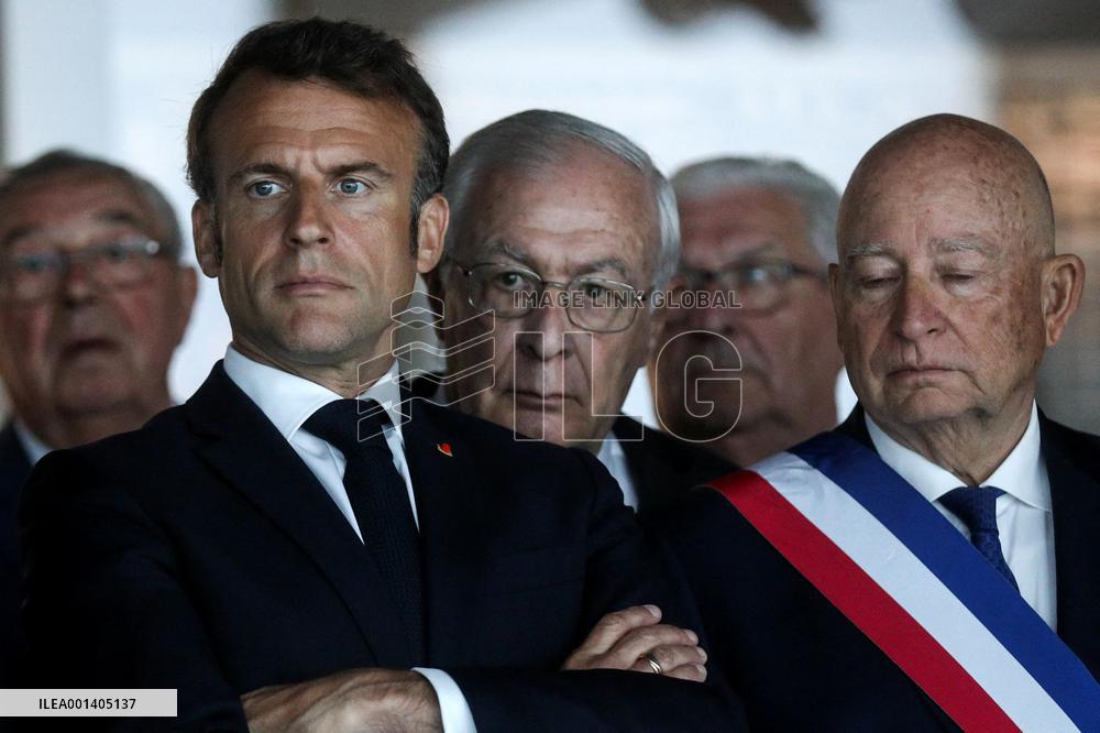 President Macron At D-Day 79th Anniversary - Colleville