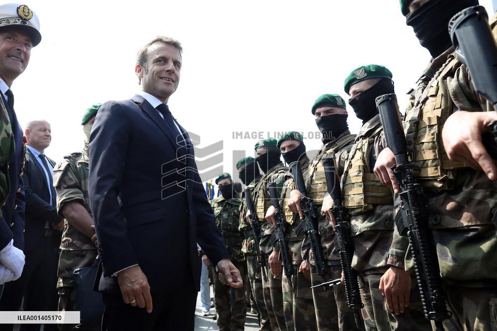 President Macron At D-Day 79th anniversary - Colleville