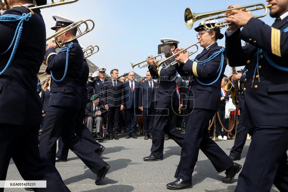 President Macron At D-Day 79th anniversary - Colleville