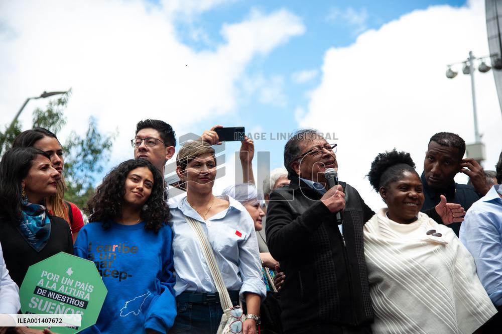 Demonstrations In Support Of The Colombian Government Social Reforms - Bogota