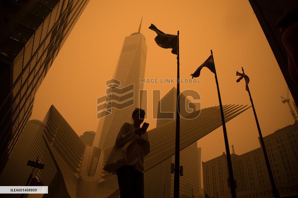 U.S.-NEW YORK-AIR POLLUTION-WILDFIRE