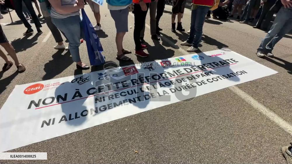 Pension protests held across France