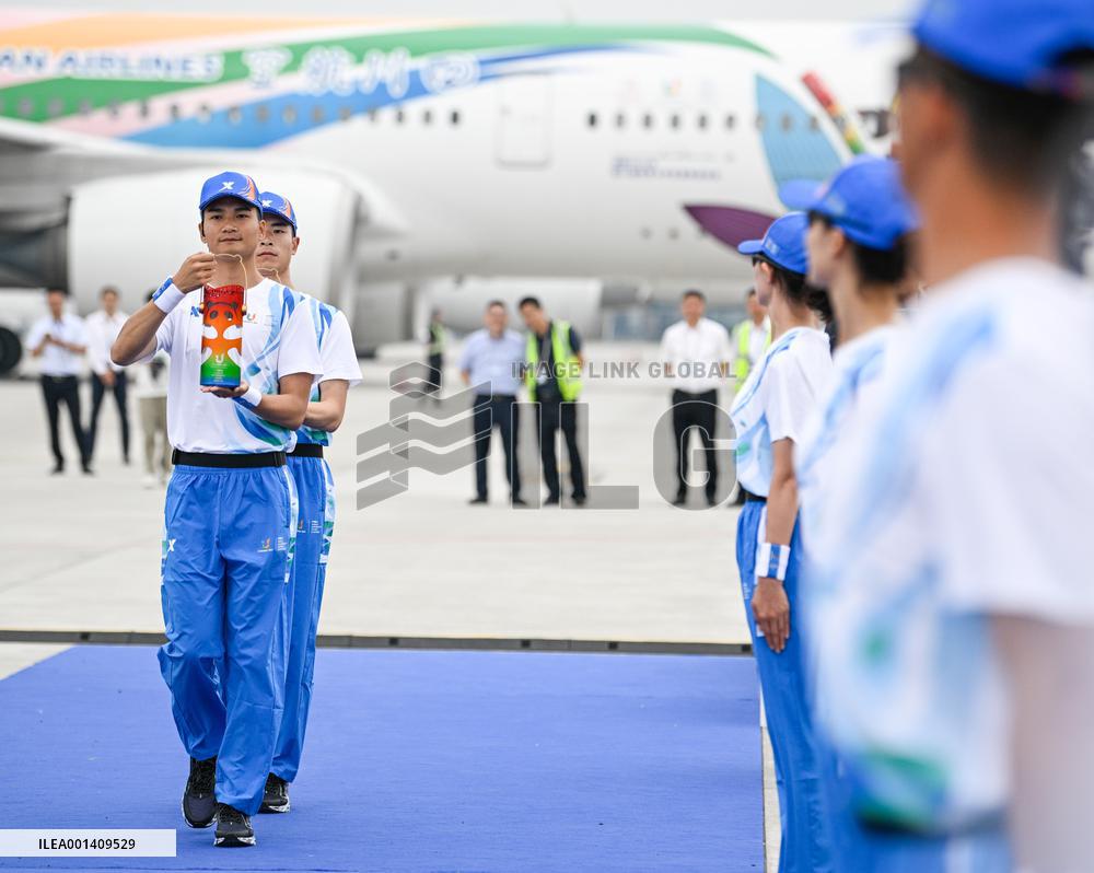 (SP)CHINA-CHENGDU-WORLD UNIVERSITY GAMES-TORCH RELAY-LAUNCH CEREMONY (CN)